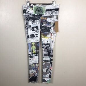 Niyama Sol Womens XL UFO Print Active Leggings. NEW